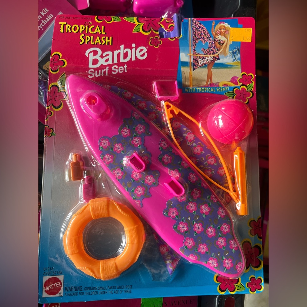 Vintage 90s Barbie Splash Surf Set